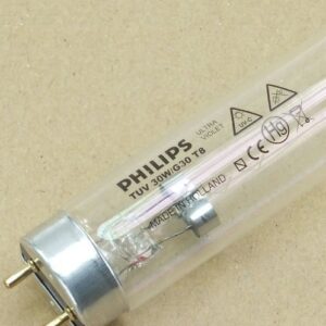 PHILIPS TUV 30W T8 30 watt ultraviolet lamp Used in air and water treatment systems.